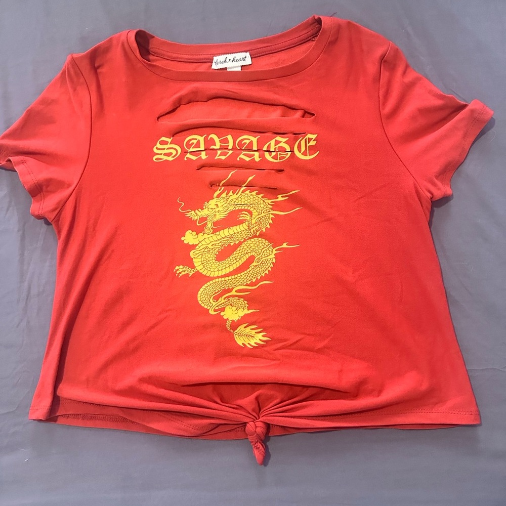 Kids Red Dragon Graphic Tee